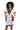 African print plus size women's dress, short sleeve, half open collar, mid-skirt length.