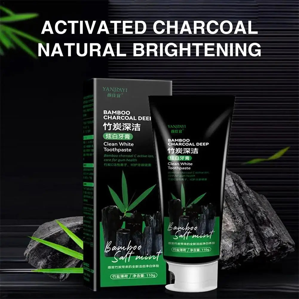 100g Natural Bamboo Charcoal Toothpaste Deep Clean Dispel Smoke Stains-Sokohewani Ventures