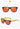 Handmade unisex polarized bamboo wood sunglasses with eco-friendly design and orange lenses.