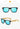 Eco-friendly handmade bamboo wood sunglasses with blue polarized lenses.