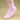 Women's bamboo fiber high quality socks in light pink color, displayed on a mannequin foot.