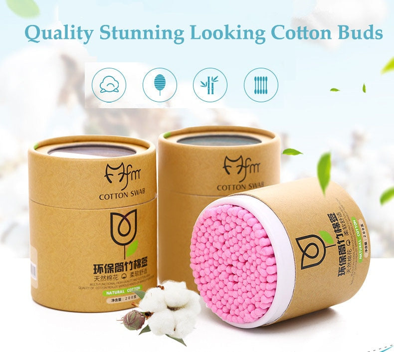 Ear Cleaning Soft Bamboo Stick Cotton Swabs-Sokohewani Ventures