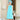 Absorbent bamboo fiber bathroom skirt and shower cap set in blue.