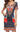 Women African print plus size dress with short sleeves and vibrant patterns.