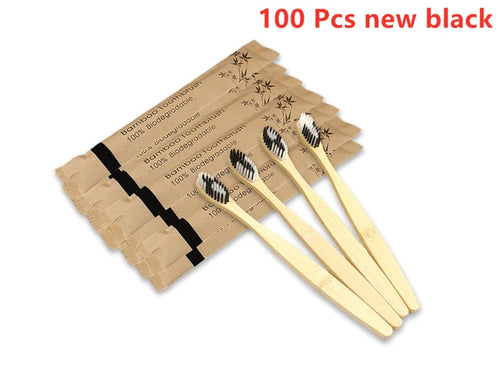 10Pcs Eco-Friendly Wooden Bamboo Toothbrush with Soft Bristle-Sokohewani Ventures