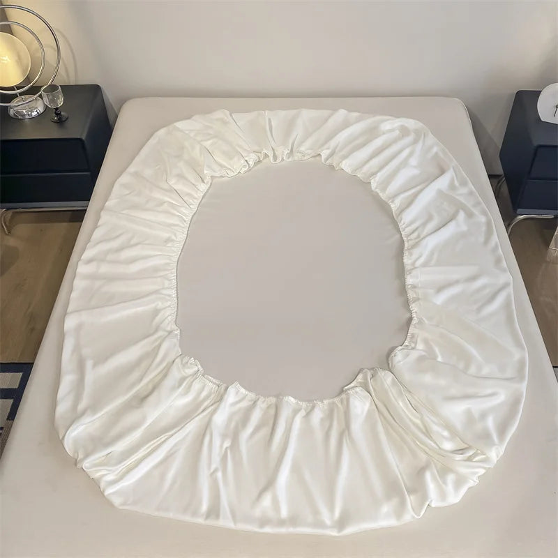 3pcs/set 100% Bamboo Bed Sheet Set 1pc Elastic Fitted Sheet 2pcs Pillowcase Cooling Bedsheet Bed Linen Anti-Slip Mattress Cover-Sokohewani Ventures