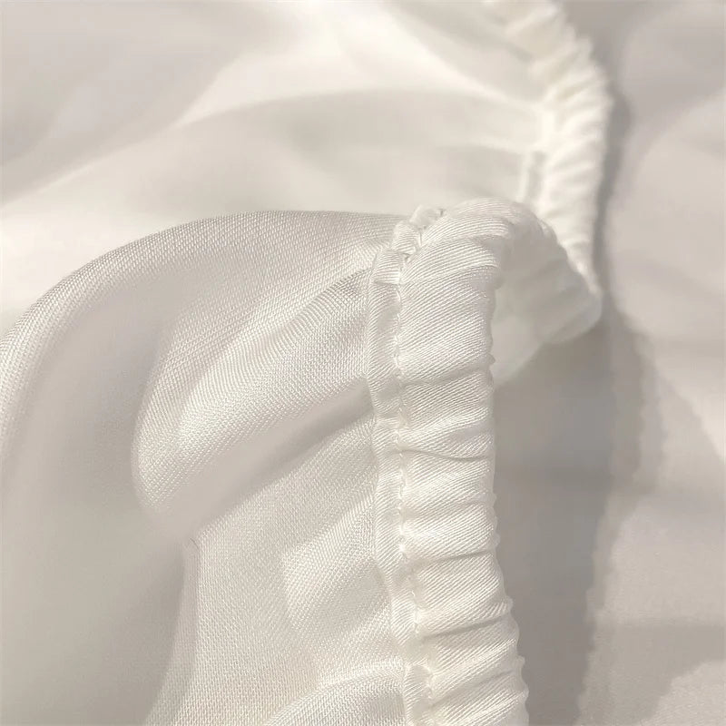 3pcs/set 100% Bamboo Bed Sheet Set 1pc Elastic Fitted Sheet 2pcs Pillowcase Cooling Bedsheet Bed Linen Anti-Slip Mattress Cover-Sokohewani Ventures