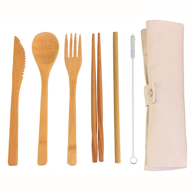 Creative Bamboo Dinnerware Set and Chopsticks