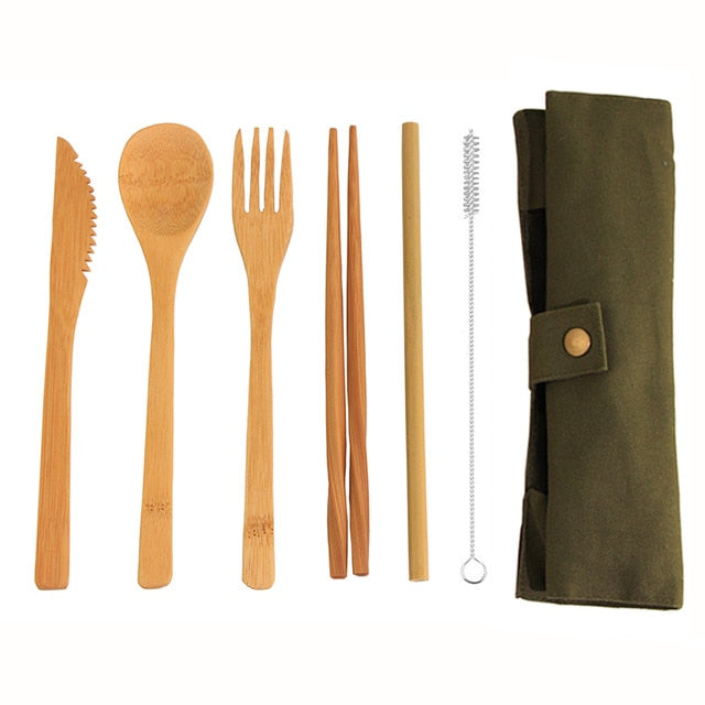 Creative Bamboo Dinnerware Set and Chopsticks
