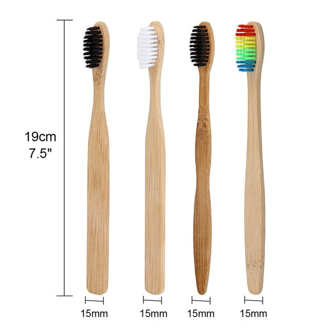 Bamboo Toothbrush with Activated Organic Charcoal Teeth Whitener Powder-Sokohewani Ventures