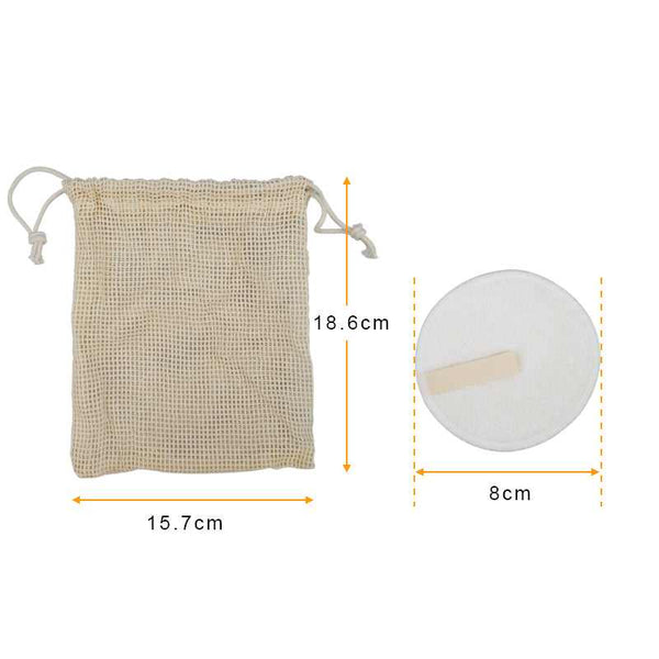 Bamboo Fiber Washable Facial Makeup Remover Pads