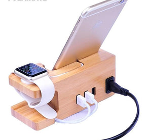 Bamboo Wood Charging Holder for iPhones 3G/3GS, iPhone 4, 4S, 5