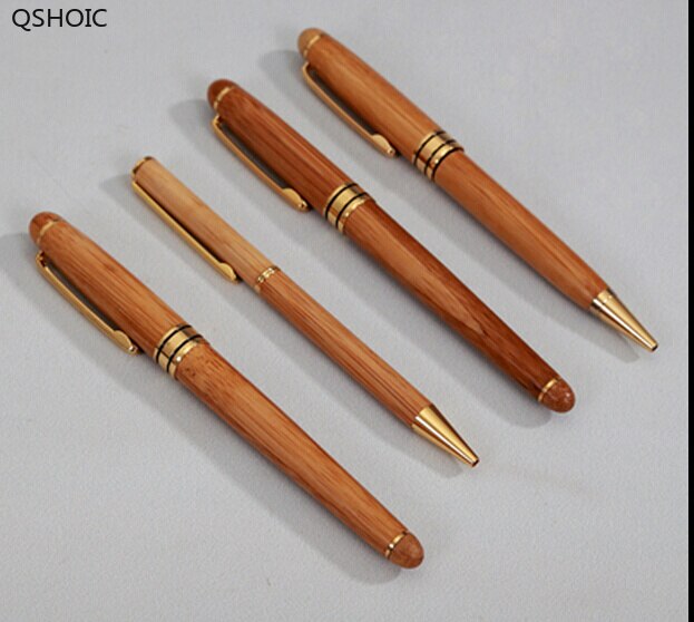 Free shipping Bamboo Ball Point Pen with Personalized Custom Logo