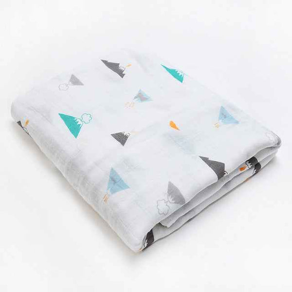 Newborn Baby Bamboo Fiber Muslin Swaddle Blankets