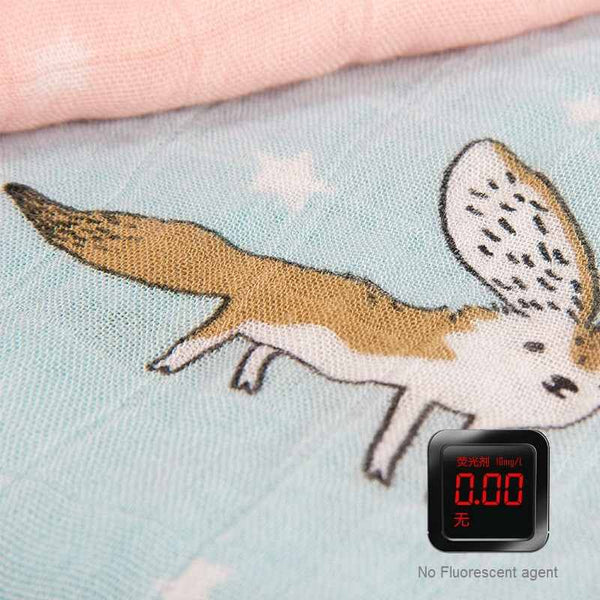 Newborn Baby Bamboo Fiber Muslin Swaddle Blankets