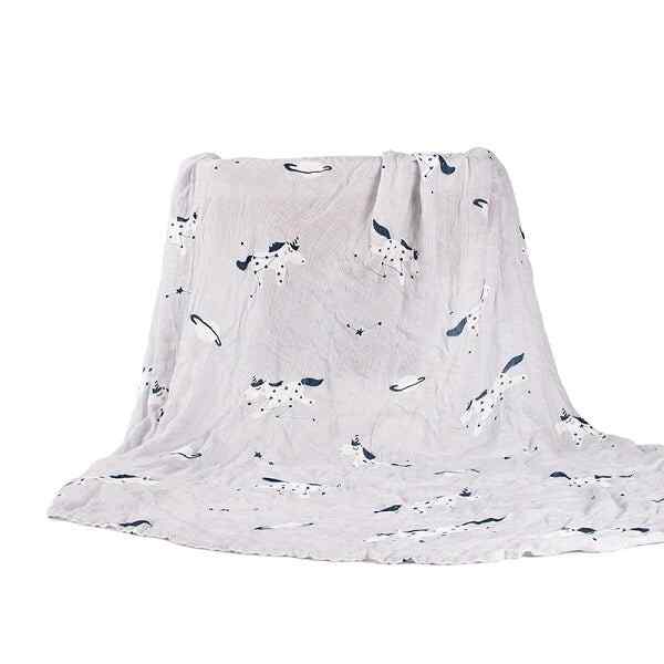 Newborn Baby Bamboo Fiber Muslin Swaddle Blankets